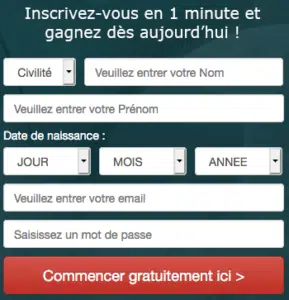 Formulaire inscription Loonea