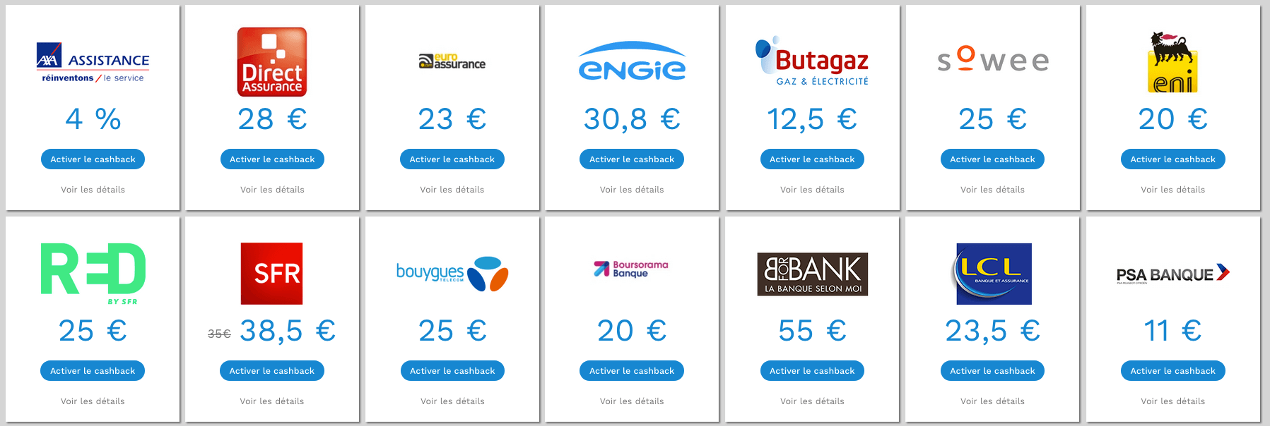 Marchands abonnements énergie banque assurances téléphonie internet Poulpeo