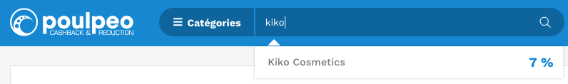 Poulpeo exemple activer cashback Kiko