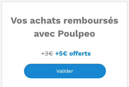 Poulpeo inscription 5 euros