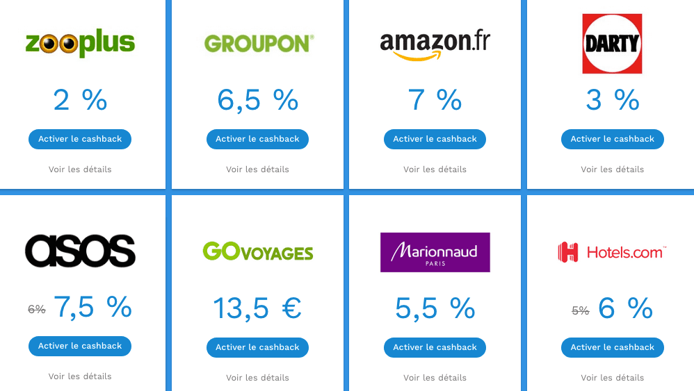 exemples cashback poulpeo