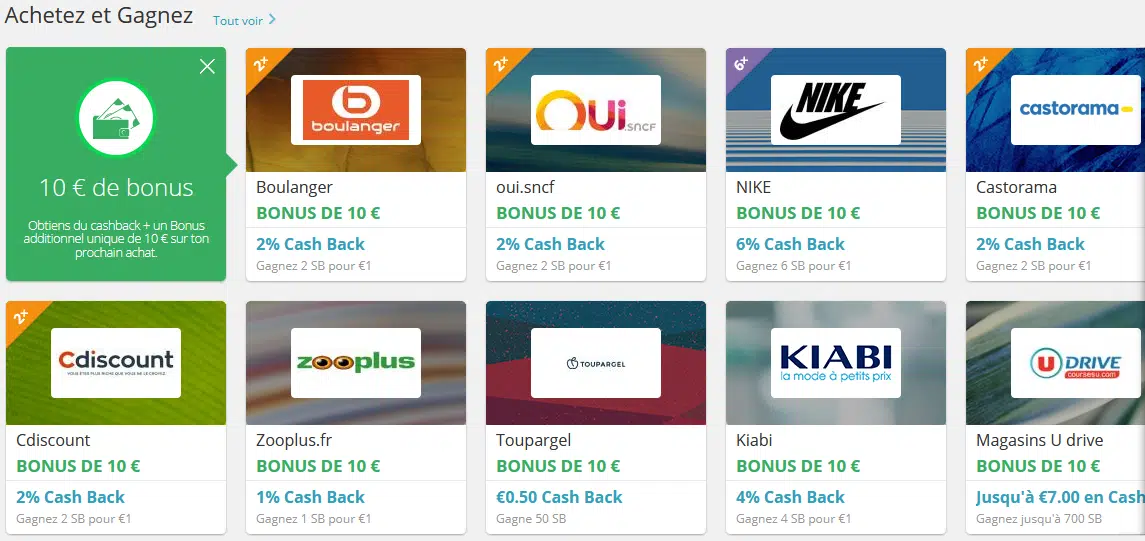 Swagbucks cashback