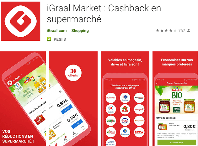 iGraal Market réductions en supermarché