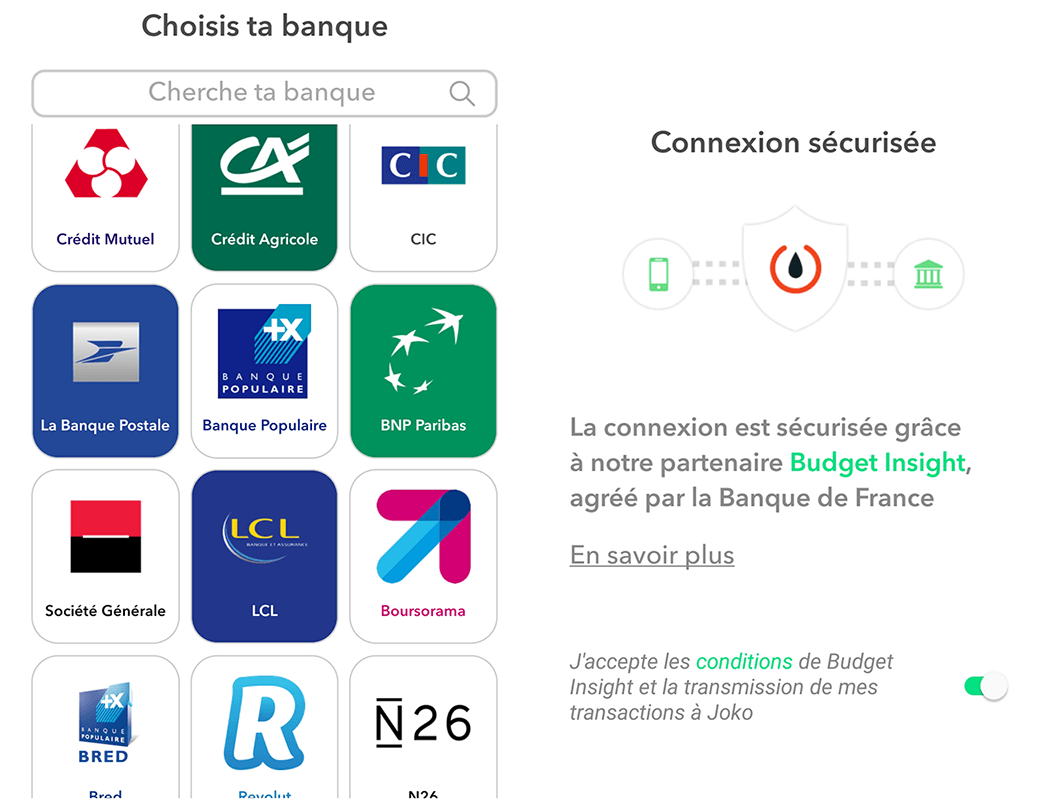 Banques Joko connexion sécurisée