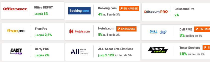 Exemples iGraal achats entreprise pro