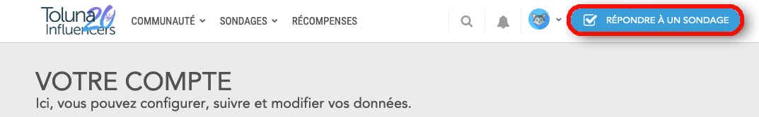 Toluna répondre à un sondage