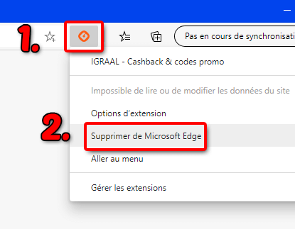 Désinstaller extension iGraal Chrome