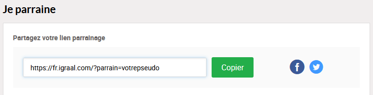 iGraal lien de parrainage