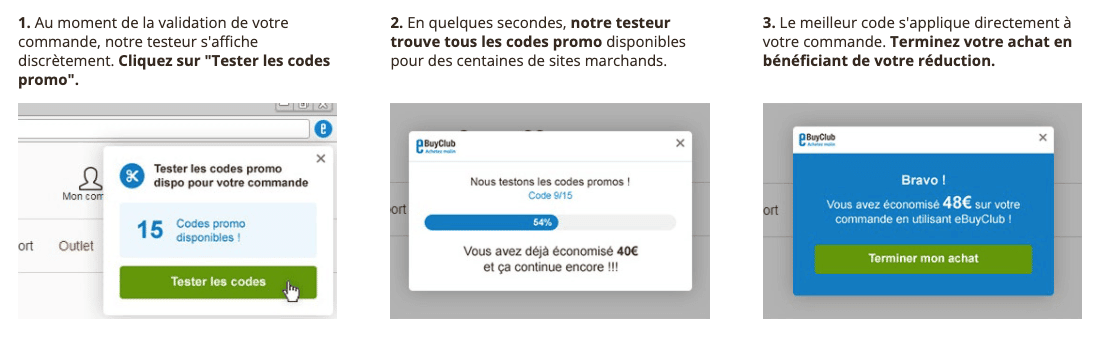Fonctionnement extension eBuyClub