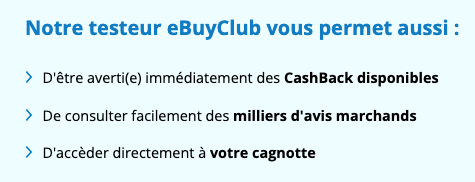 Fonctionnement testeur codes promo eBuyClub