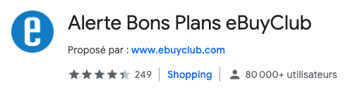 eBuyClub extension avis Google Chrome store