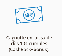 eBuyClub seuil de paiement 10 euros