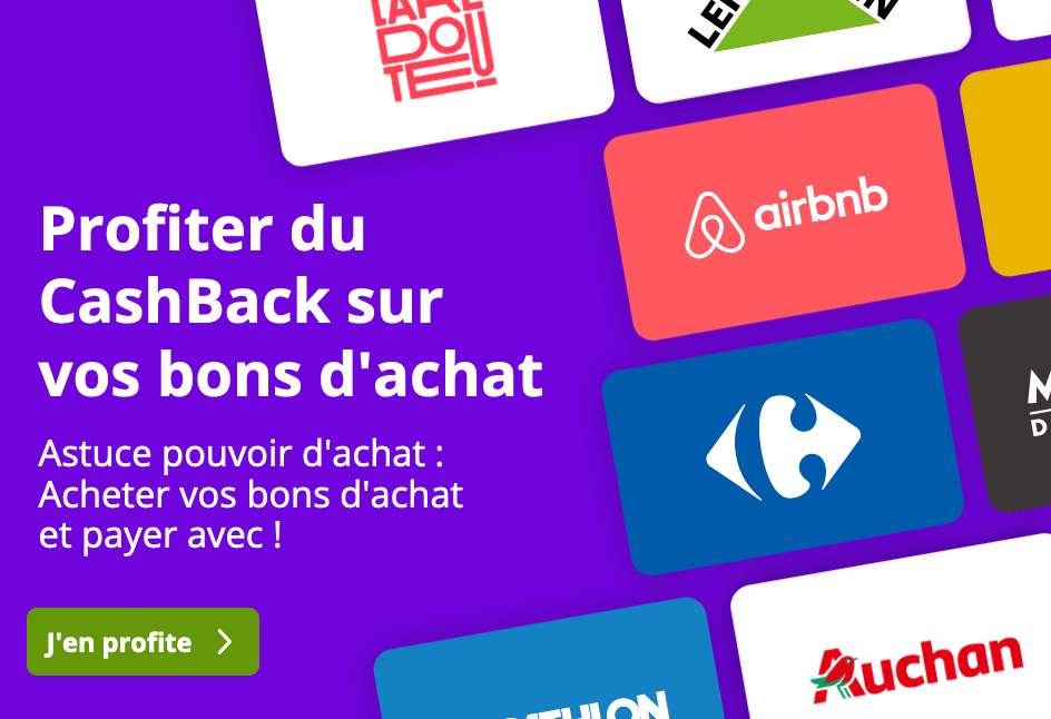 cashback bons d'achats