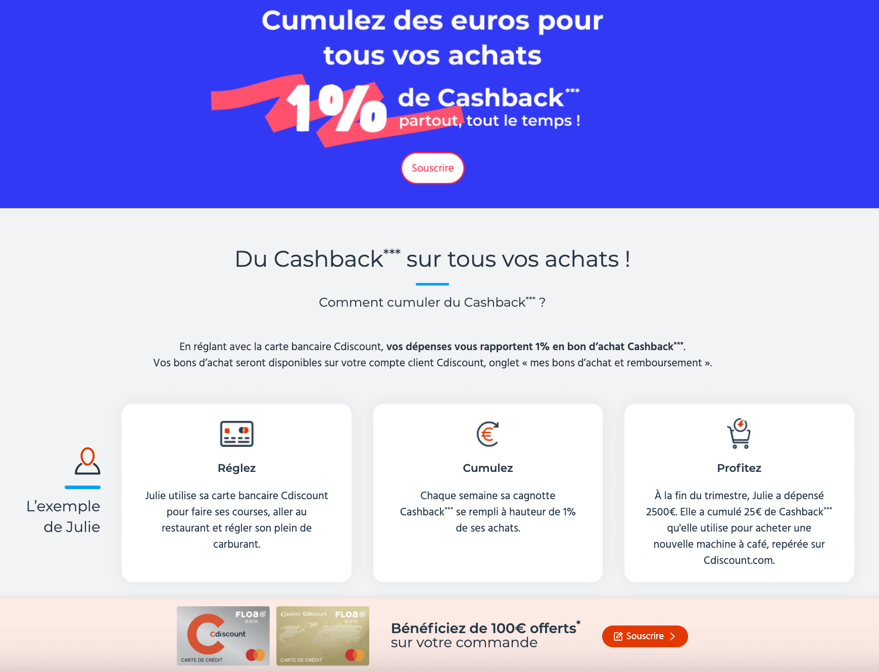 cashback amazon exemple carte cdiscount