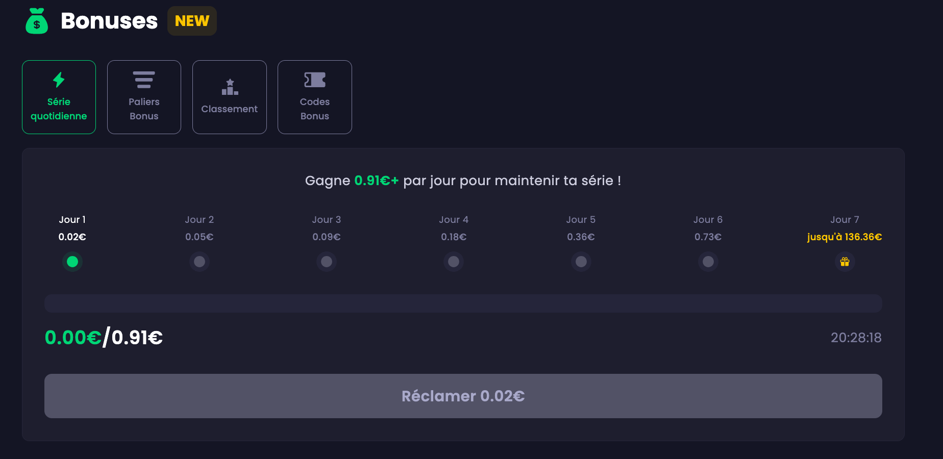 Freecash avis bonus quotidiens
