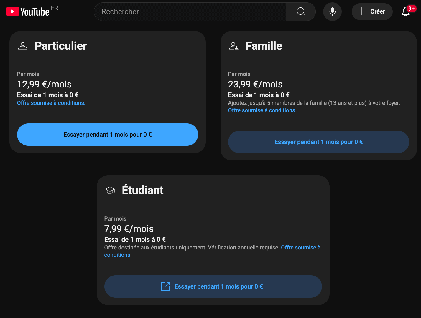 youtube premium moins cher tarifs 2025