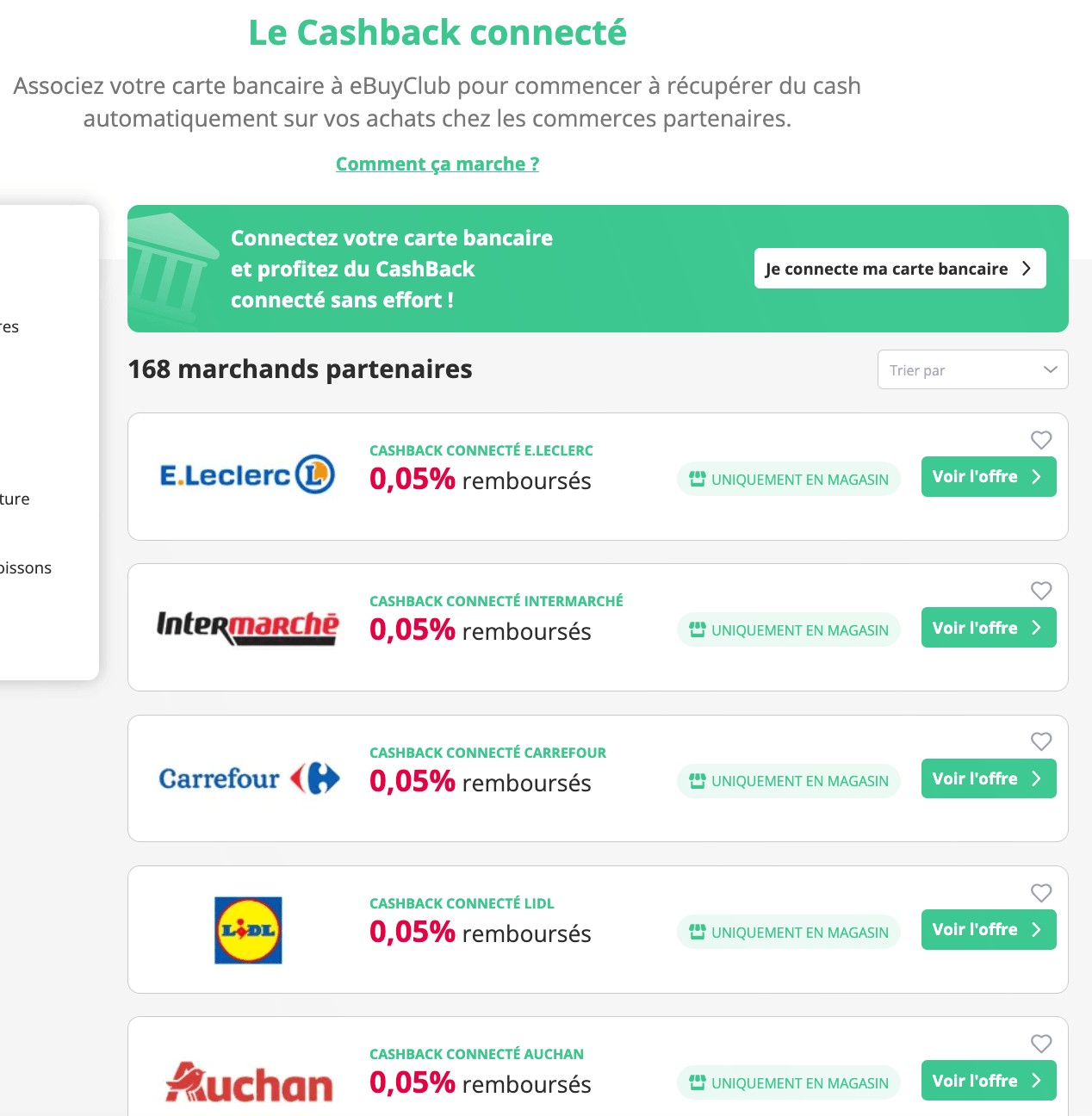 ebuyclub avis cashback connecté carte bancaire