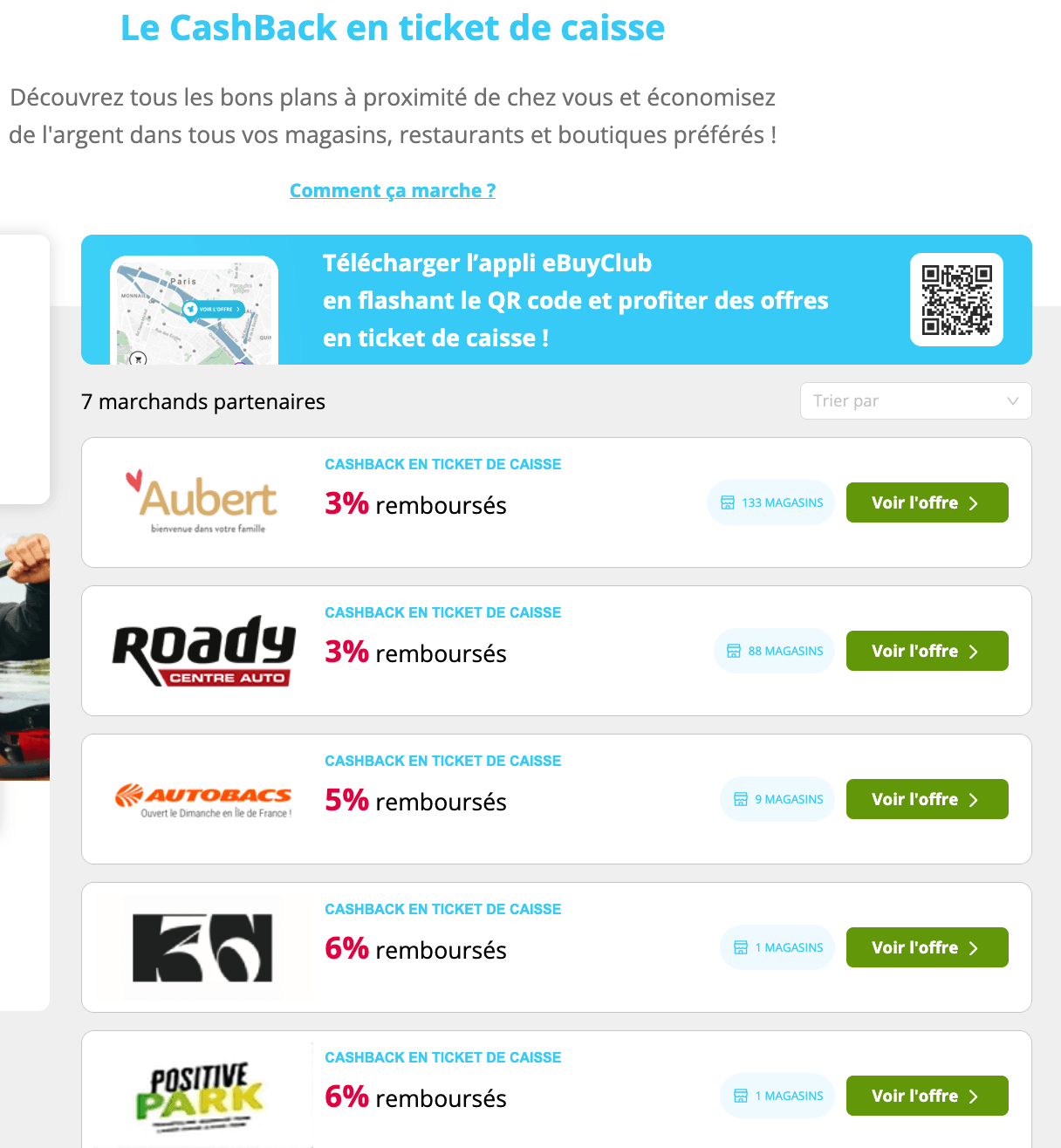 ebuyclub avis cashback magasin ticket de caisse